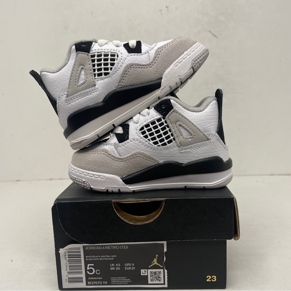 Nike Air Jordan 4 Retro TD “Military Black” 2023 - Picture 3 of 4
